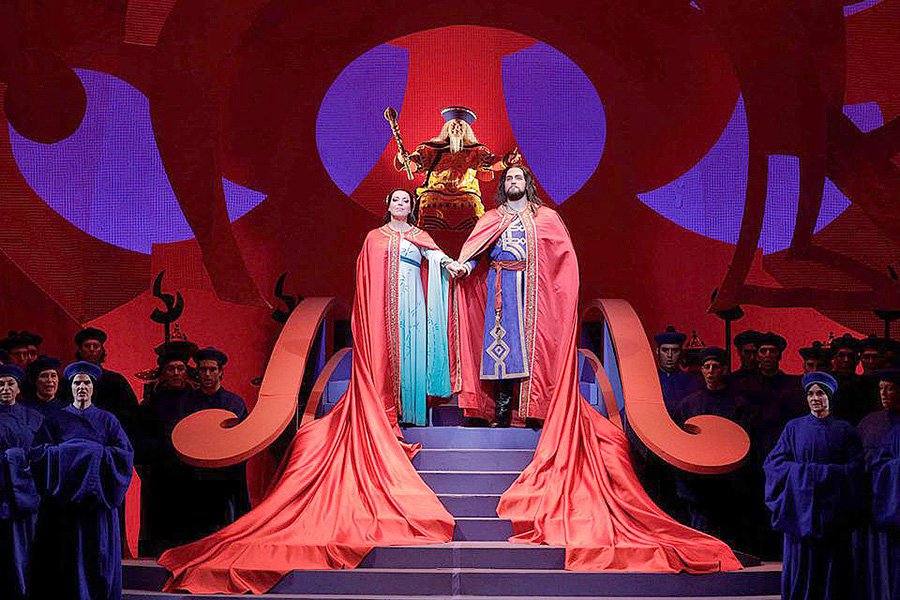 Дэвид Хокни, финальная сцена оперы «Турандот». Фото: Cory Weaver / San Francisco Opera