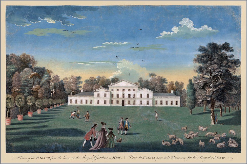 Неизвестный художник. «Вид дворца со стороны луга в Королевских садах Кью». Около 1763. Фото: ГМЗ «Царское Село»