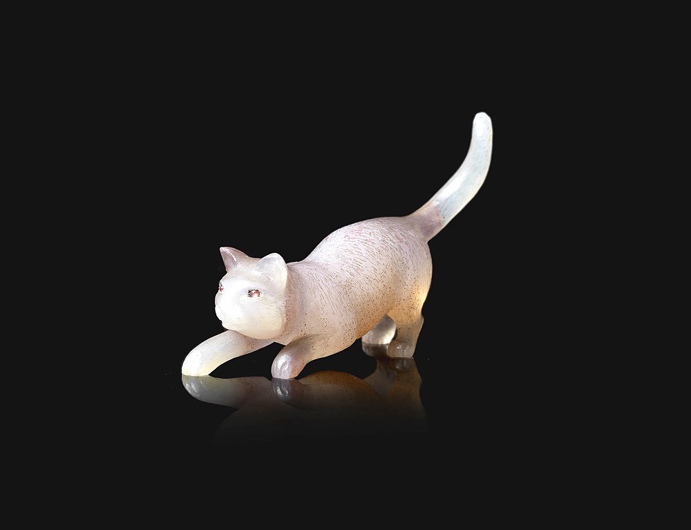 Резная фигурка кота фирмы Фаберже. Фото: Bonhams
