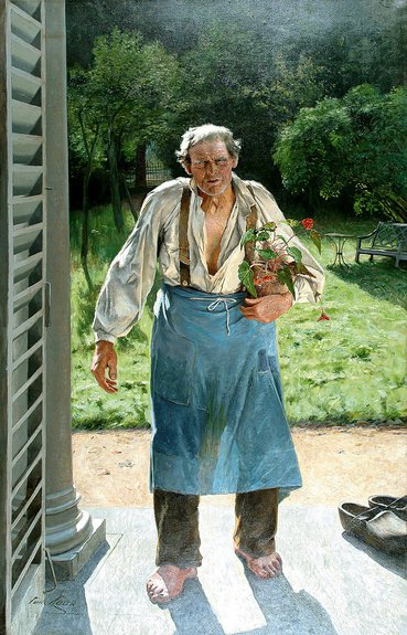 Эмиль Клаус. «Старый садовник». 1885. Холст, масло. Фото: Liege, Musee des Beaux-Arts/La Boverie