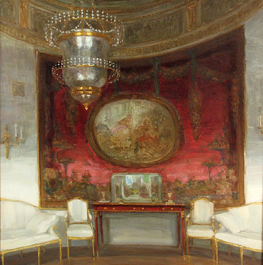 Василий Кучумов. «Гобеленовая комната Павловского дворца». 1920-е гг. Фото: Аукционный дом Pioner & Co
