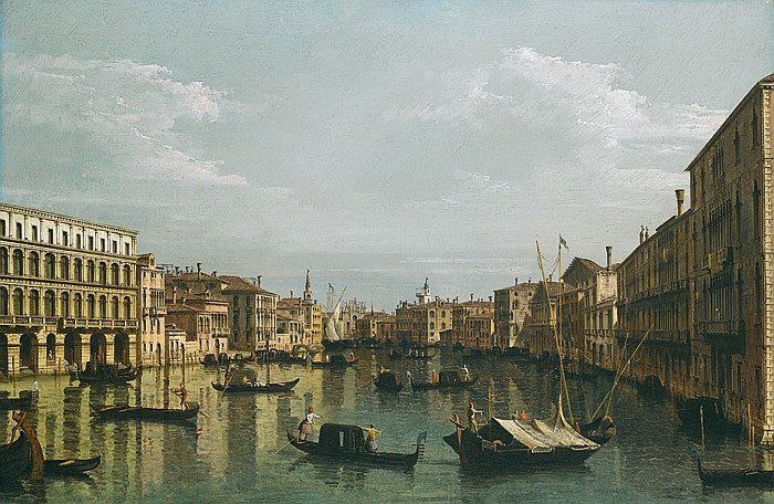 Бернардо Беллотто. «Венеция. Вид на Большой канал с юга от палаццо Фоскари». Коллекция семьи Говард