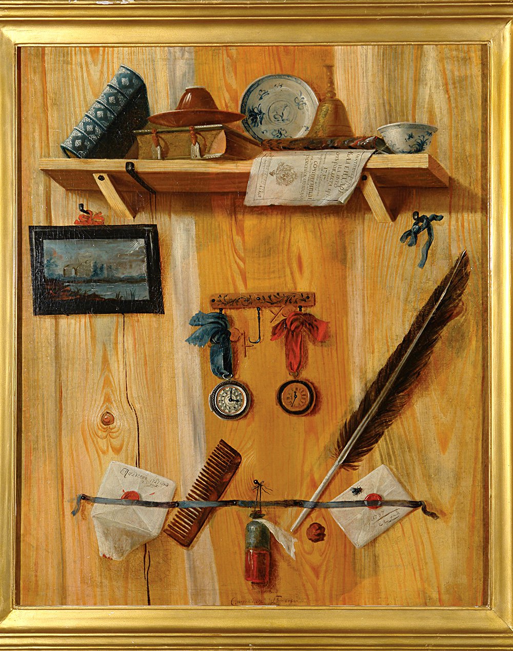 Григорий Теплов (1717–1779). «Натюрморт­-обманка». 1737. Фото: Государственный Эрмитаж