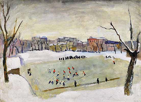 Петр Кончаловский. Хоккей на Патриарших прудах. 1929. Sotheby’s, £250–350 тыс.