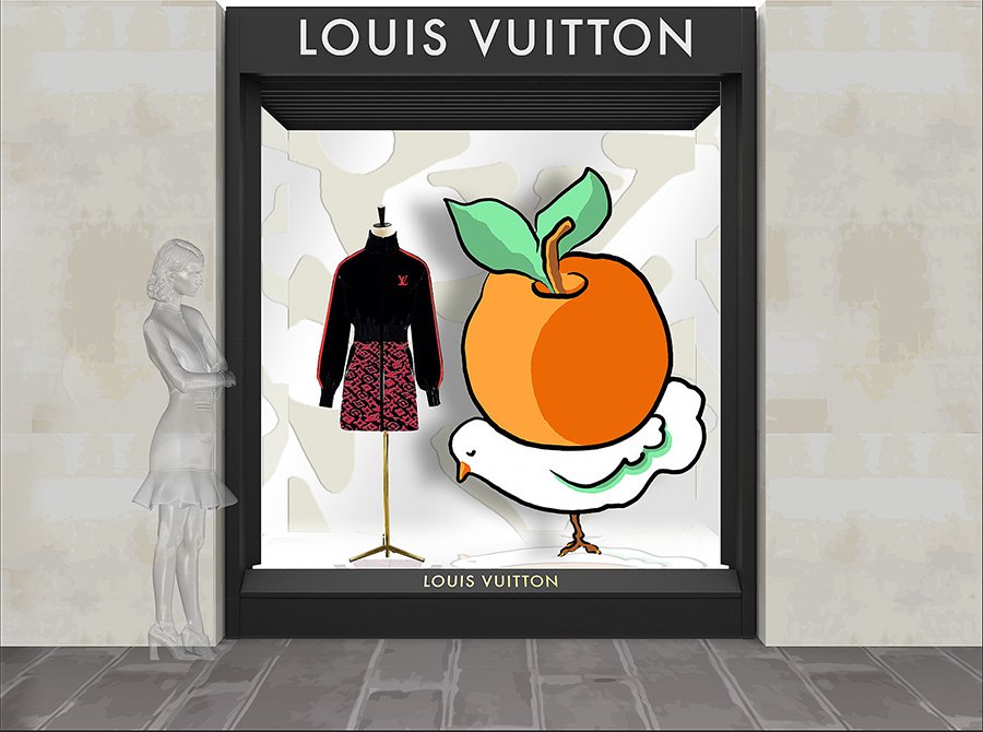 Оформление бутиков и витрин в рамках коллабо­рации Louis Vuitton x Urs Fischer. Фото: Louis Vuitto