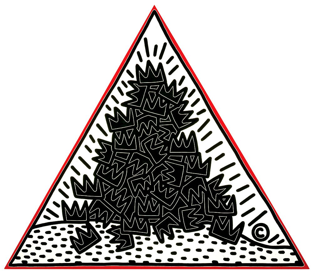 Кит Харинг.  «Гора из корон для Жана-Мишеля Баскии». 1988. Фото: The Keith Haring Foundation, New York