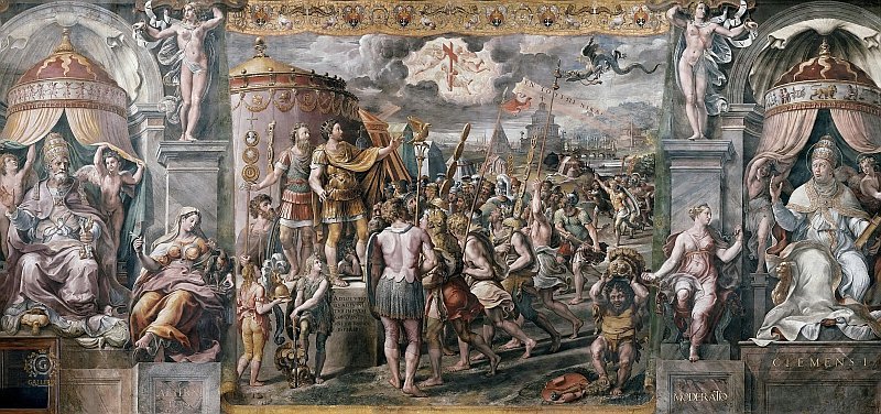 В число фресок в Зале Константина входит Видение Святого Креста (фрагмент)