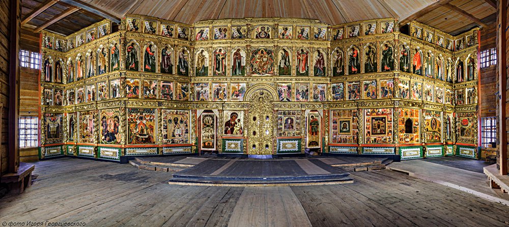 Иконостас Преображенской церкви. Фото: Музей-заповедник «Кижи»