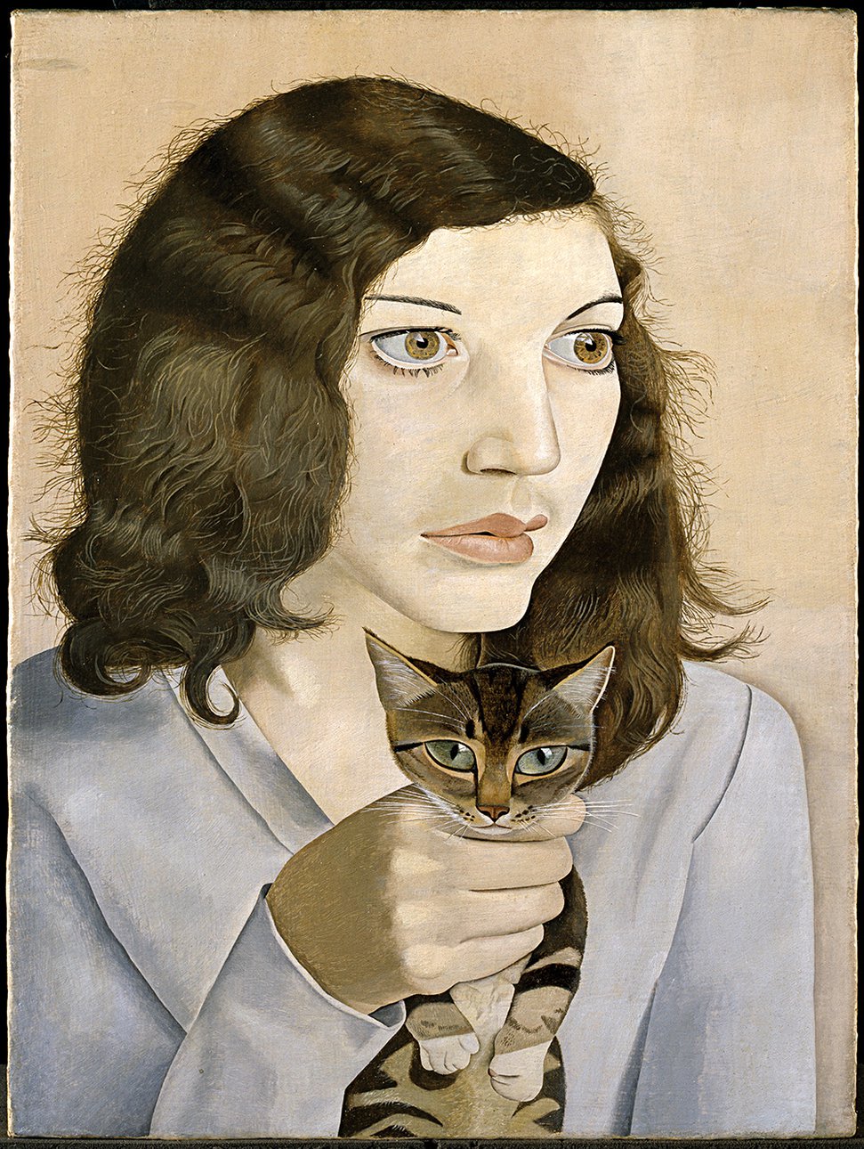 Люсьен Фрейд. «Девушка с котенком». 1947. Фото: Tate: Bequeathed by Simon Sainsbury 2006, accessioned 2008