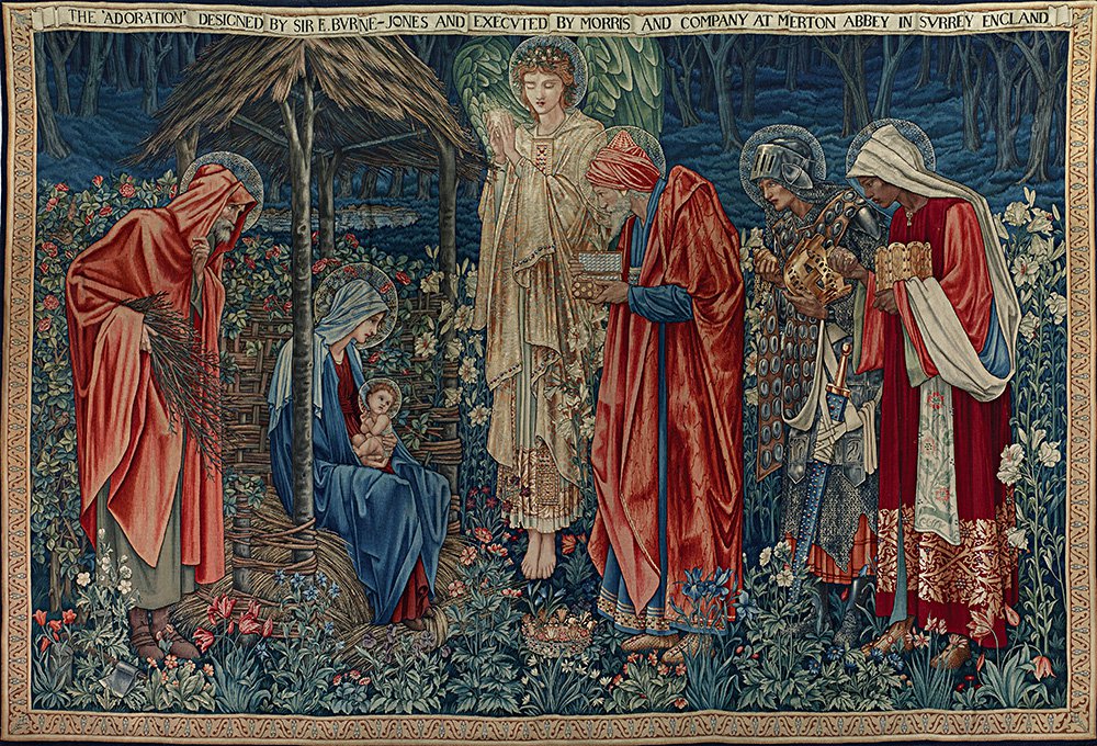 Шпалера «Поклонение волхвов». Фирма William Morris & Co., Великобритания.Автор оригинала: Берн-Джонс, Эдуард Коли. Фото: Государственный Эрмитаж