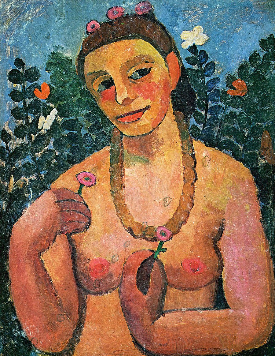 Паула Модерзон-Беккер. «Автопортрет с янтарным ожерельем». 1906. Фото: Museen Böttcherstraße/Paula Modersohn-Becker Museum