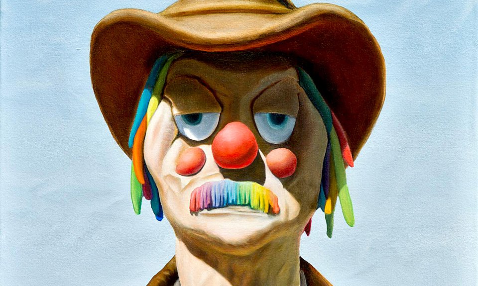 Райан Маккэнн. «Клоун с родео». 2022. Фрагмент. Фото: John Wolf Gallery