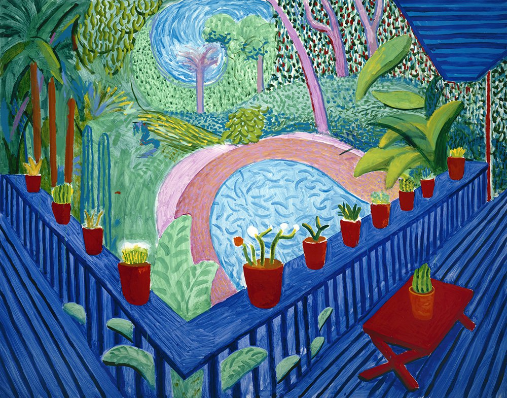 Дэвид Хокни. «Красные горшки в саду». 2000. Courtesy of David Hockney