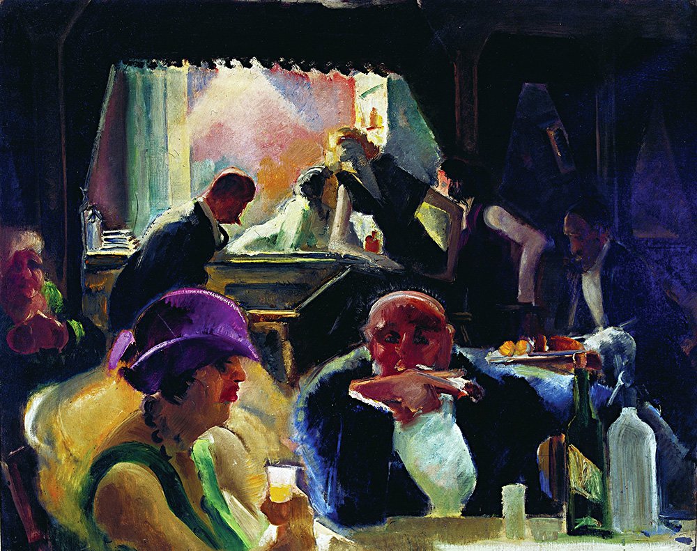 Иштван Фаркаш. «Сцена в ночном кафе». 1922. Фото: St. Stephen's King Museum - Deak Collection, Szekesfehervar
