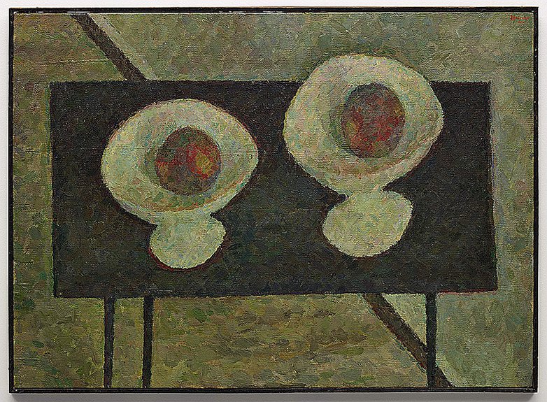 Владимир Вейсберг. «Две вазы с персиками на темном столе». Продано на Sotheby’s за £94 тыс. Фото: Sotheby’