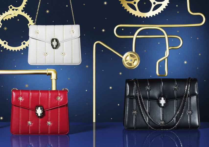 Сумки Serpenti Forever из серии аксессуаров «Зимние праздники — 2017» от Bvlgari. Фото: Bvlgari