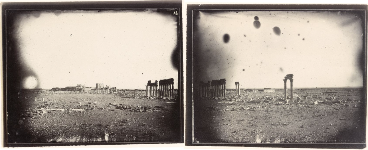 Два панорамных вида с изображением улицы Коллонад. Луи Винь. 1864.  The Getty Research Institute