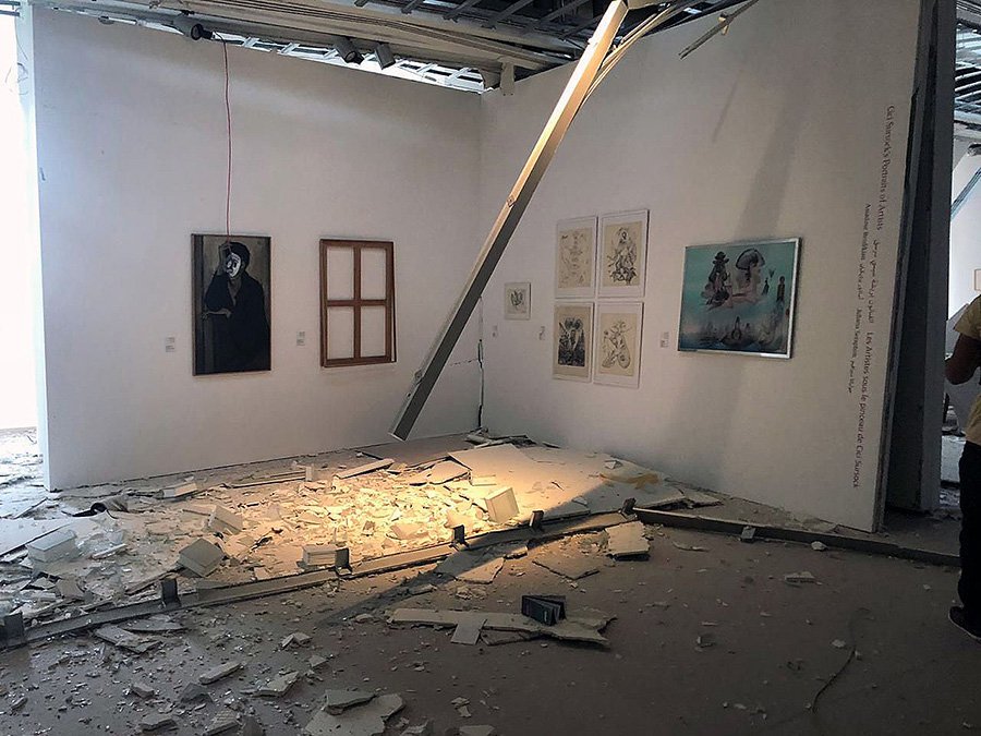 Разрушения в Музее Сурсока, пострадавшего от взрыва. Фото: Marie Nour Hechaime / Sursock Museum
