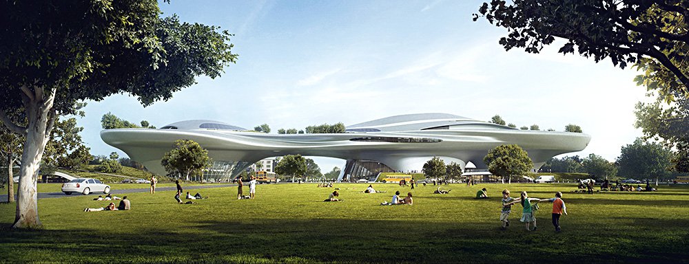 Музей нарративного искусства Джорджа Лукаса. Лос-Анджелес. Проект MAD Architects. Фото: www.i-mad.com