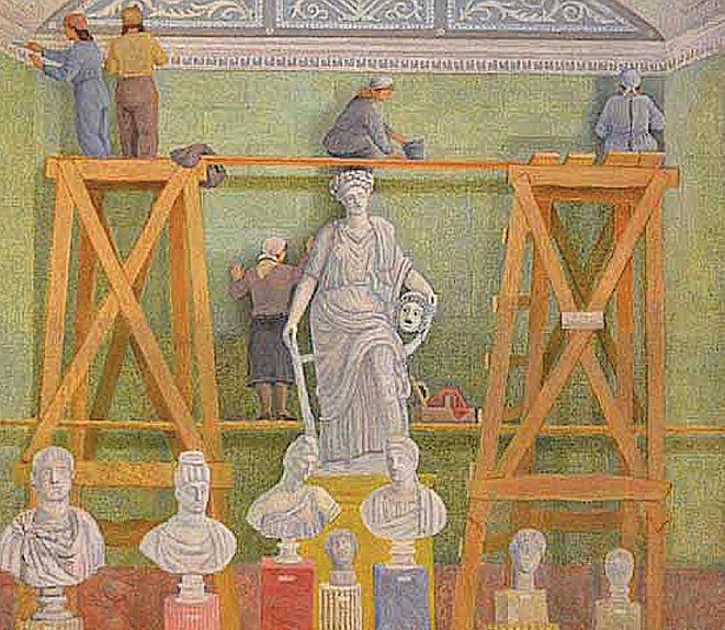 Владимир Стерлигов. «Реставрация в Зимнем дворце». 1946. Фото: M.T. Abraham Foundatio