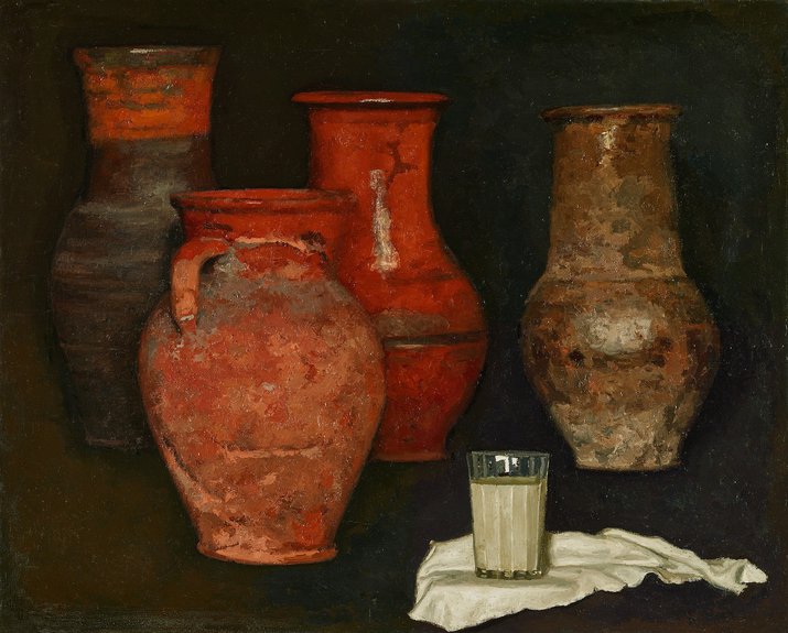 Г.М. Коржев. Стакан молока. 1984. Холст, масло. 73 × 90 © Государственная Третьяковская Галерея