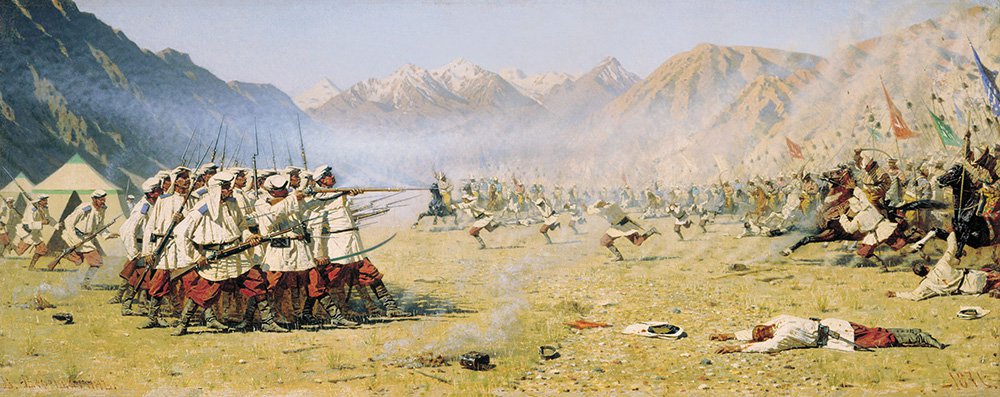Василий Верещагин. «Нападают врасплох». 1871. Государственная Третьяковская галерея