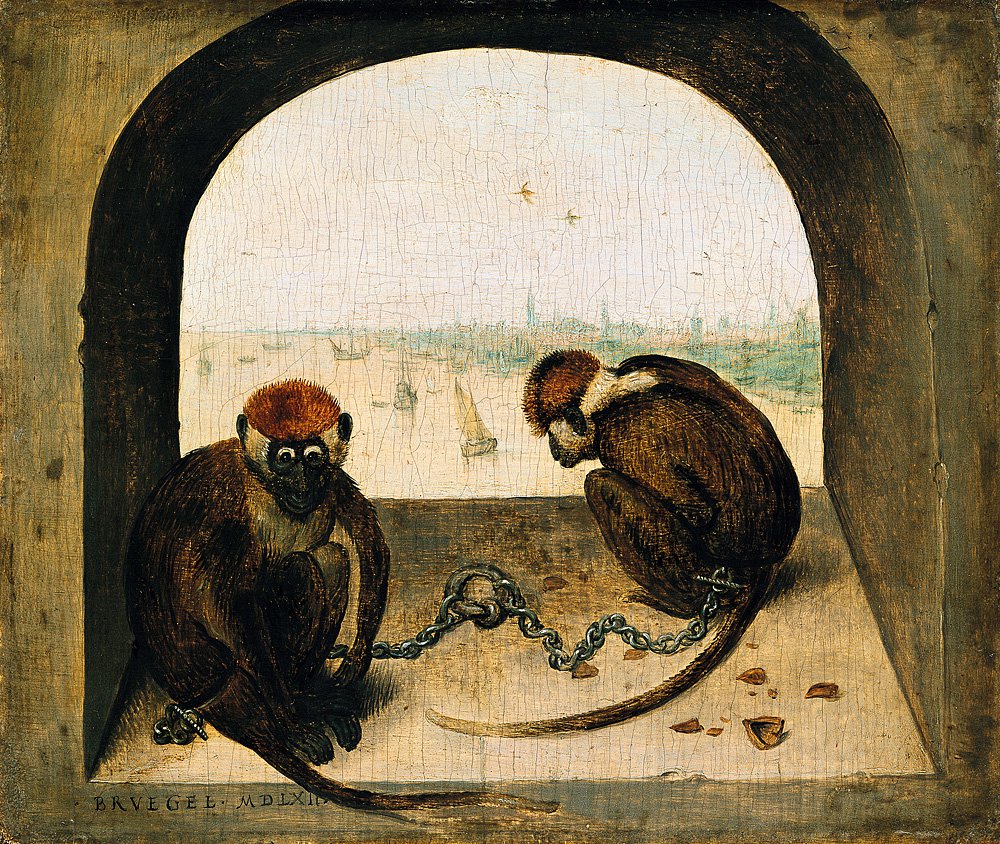 Питер Брейгель. «Две обезьянки». 1562. Государственные музеи, Берлин. Фото: Staatliche Museen zu Berlin, Gemäldegalerie / Christoph Schmidt