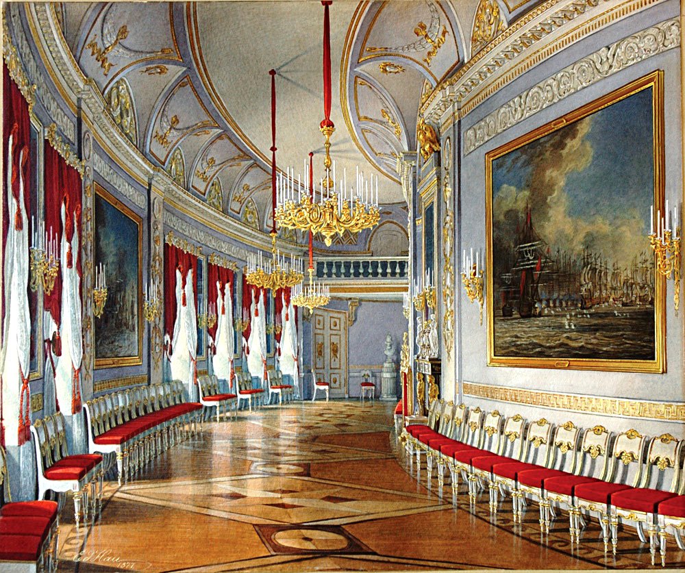 Эдуард Гау. «Чесменская галерея». 1877. Акварель.Фото: КГИОП
