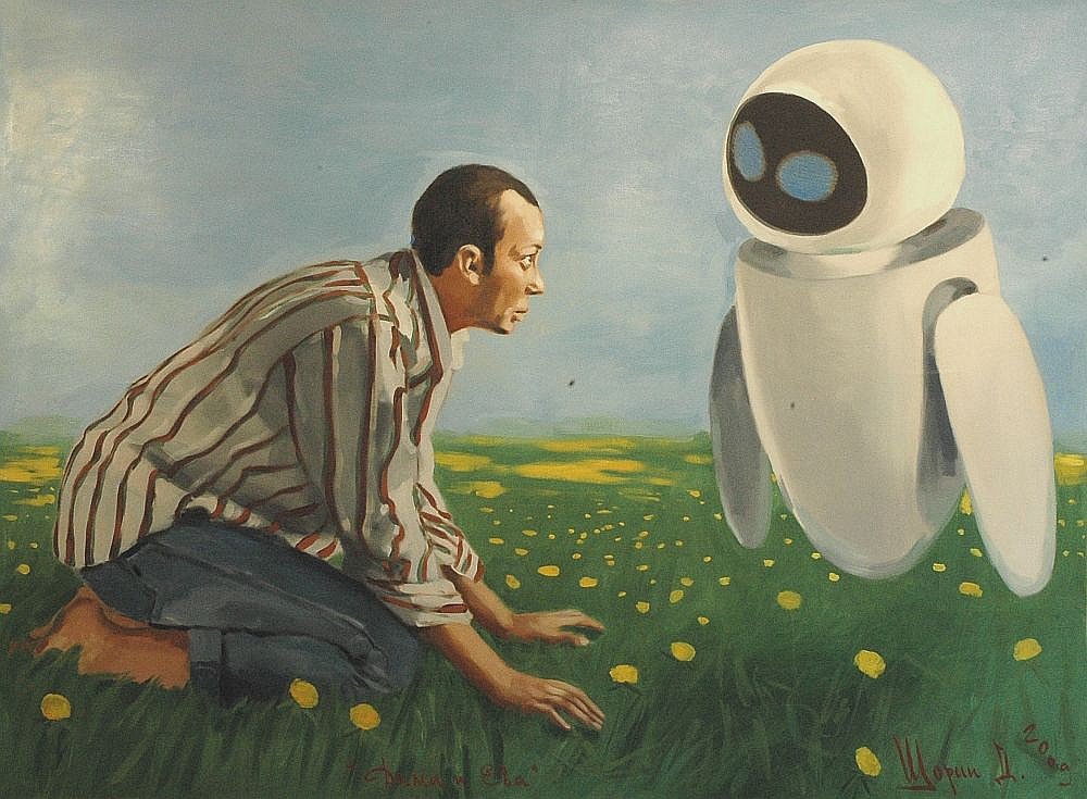 Дмитрий Шорин. "Дима и Ева". 2009. х.м. Из коллекции галереи Fine Art