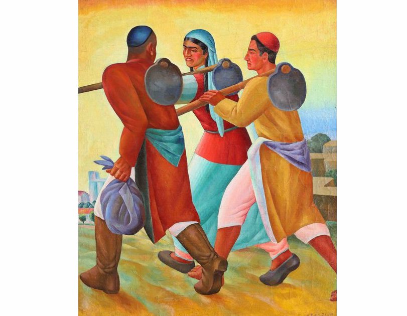 Николай Карахан. «Выход на работу». 1934. Холст, масло. Из собрания Государственного музея искусств имени И.В.Савицкого (Узбекистан)