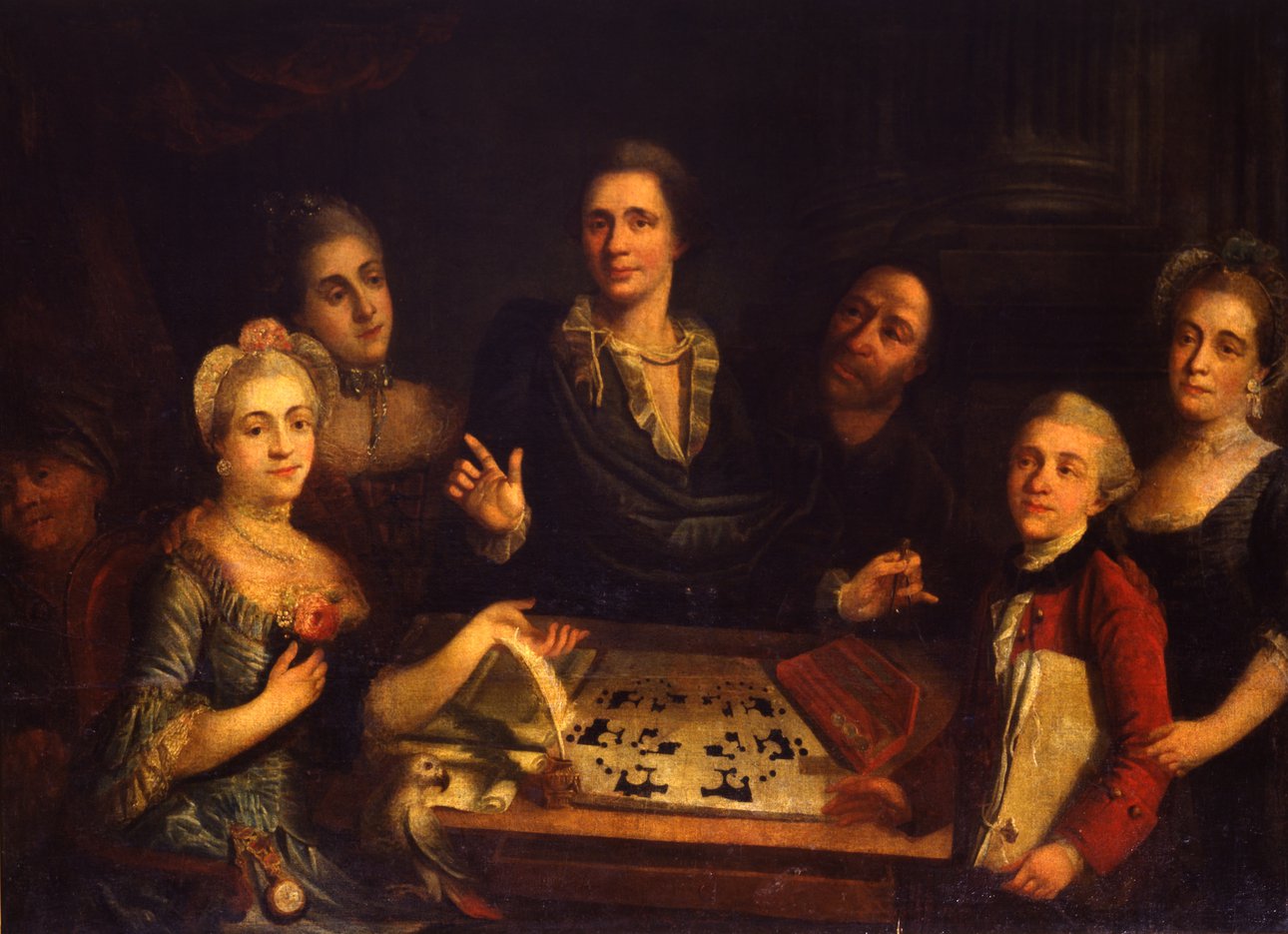 Иван Некрасов (?). «Портрет Василия Баженова в кругу семьи». 1770-е