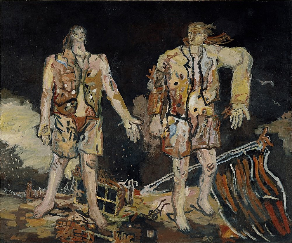 Георг Базелиц. Большие друзья. 1965. Холст, масло. 250 х 300 / © Georg Baselitz 2016 Photo: Frank Oleski, Köl