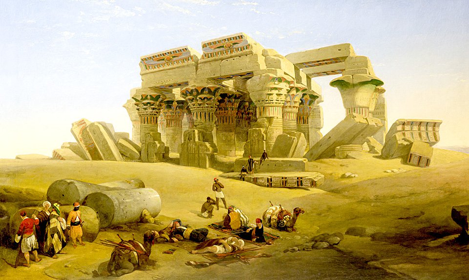 Дэвид Робертс. «Руины храма в Ком-Омбо (Верхний Нил, Египет)». 1842-1843. Фото: Touchstones Rochdale