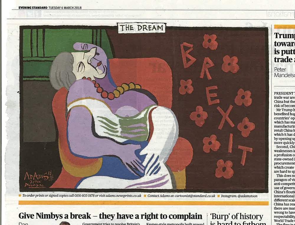 Кошмар Brexit: карикатура Кристиана Адамса для Evening Standard. Фото: Evening Standard