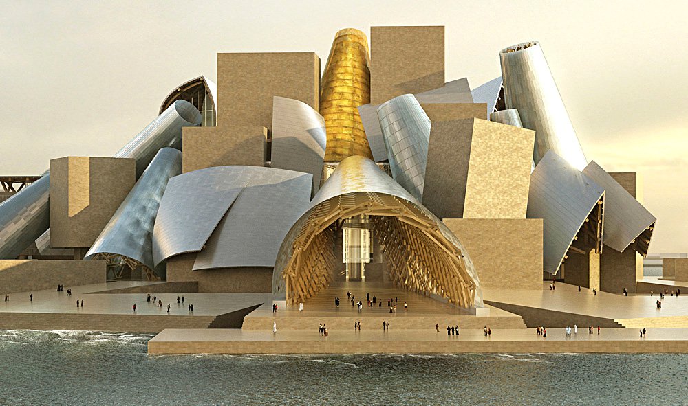 Проект Музея Гуггенхайма в Абу-Даби, разработанный Фрэнком Гери. Фото: Courtesy TDIC and Gehry Partners, LLP