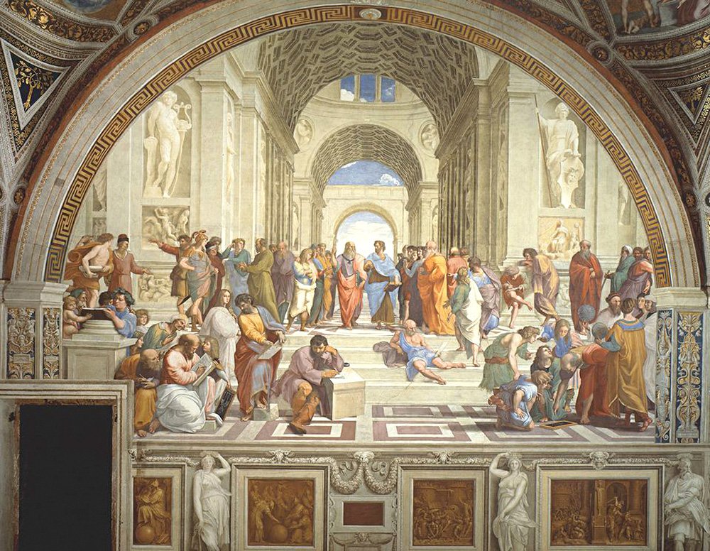 Рафаэль. «Афинская школа». 1509–1511. Фрагмент фрески. Ватикан. Фото: Vatican Museum