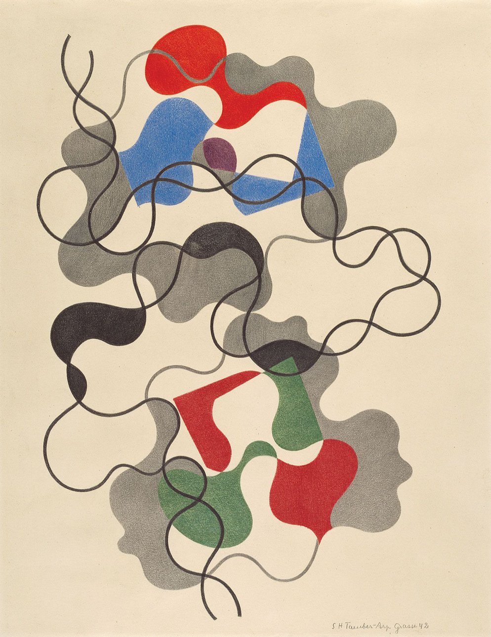 Софи Тойбер-Арп. «Летние строки». 1942. Фото: Stiftung Arp e.V./Rolandswerth/Artists Rights Society (ARS)