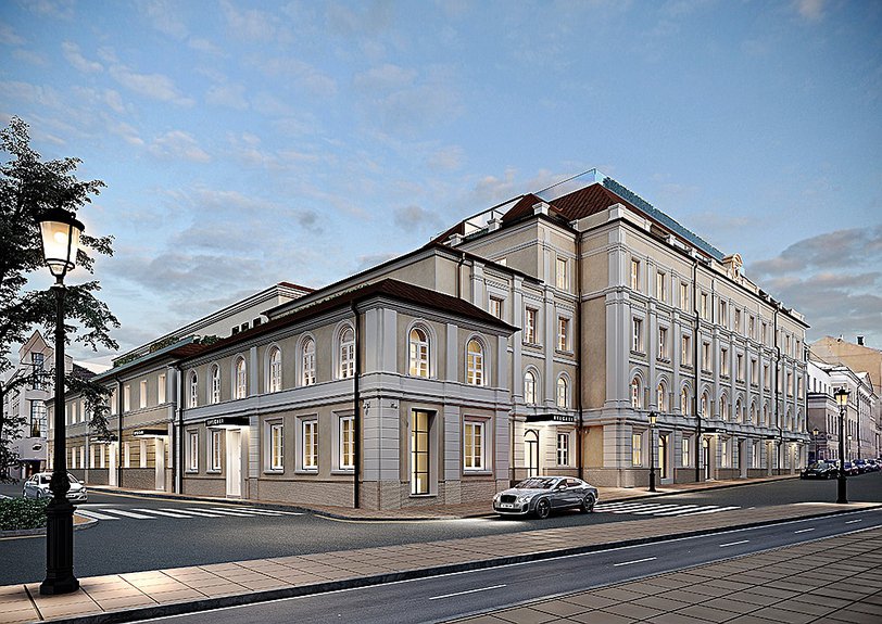 Комплекс Bvlgari Hotel & Residences Bvlgari. Главный вход с Никитской улицы. Фото: Bvlgari