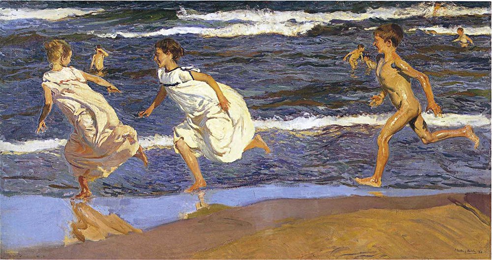 Хоакин Соролья-и-Бастида. «Бегущие вдоль пляжа». 1908. Фото: The Museum of Fine Arts of Asturia