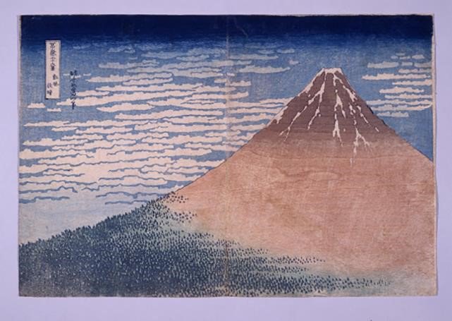 Кацусика Хокусай (1760–1849). «Победный ветер. Ясный день». Лист из серии «36 вилов Фудзи». Художественный музей г. Тиба. Фото: ГМИИ им. А.С.Пушкина