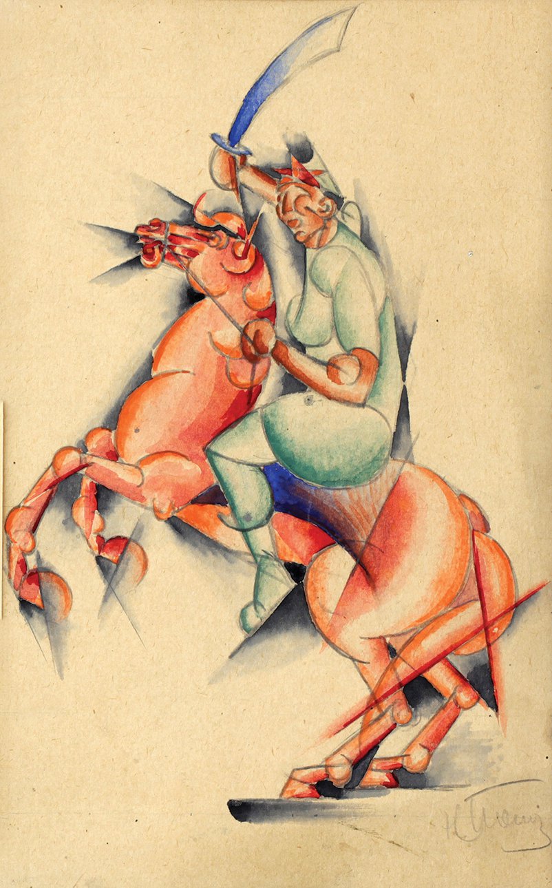 Николай Попов. «Красноармеец». 1920–1921. Выставка «Передовой отряд. 100 лет авангарда в Самаре». Фото: Самарский областной художественный музей