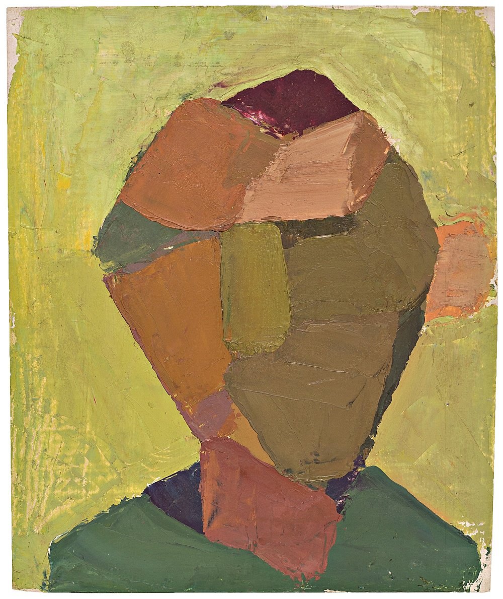 Мария Лассниг. Голова. 1956. Холст, масло / © Maria Lassnig Foundatio