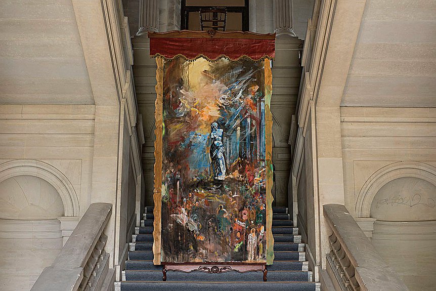 Выставка «Новые фрески для старого замка». Замок Франконвиль, Франция. Фото: Владимир Сычев