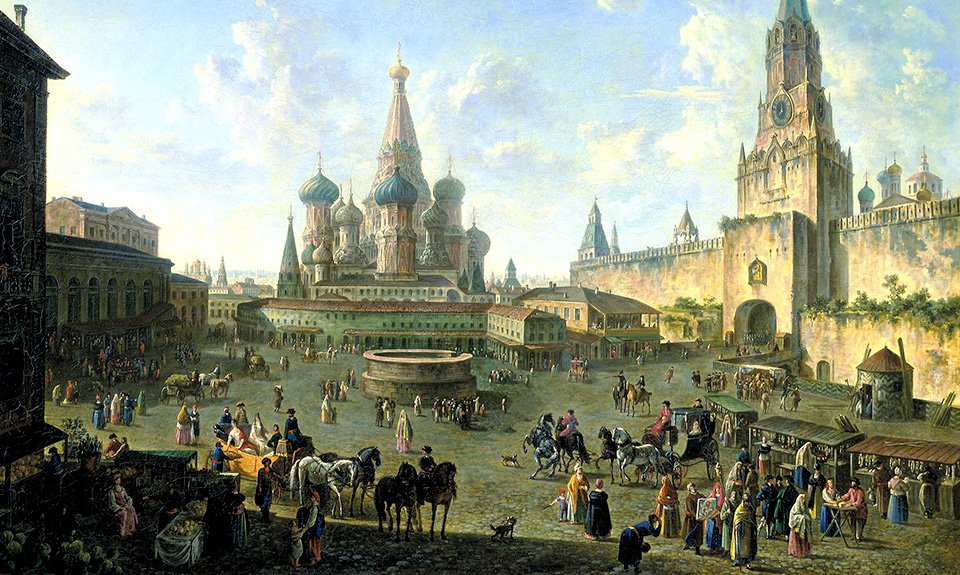 Федор Алексеев. «Красная площадь в Москве». 1801. Фото: Wikipedia Commons