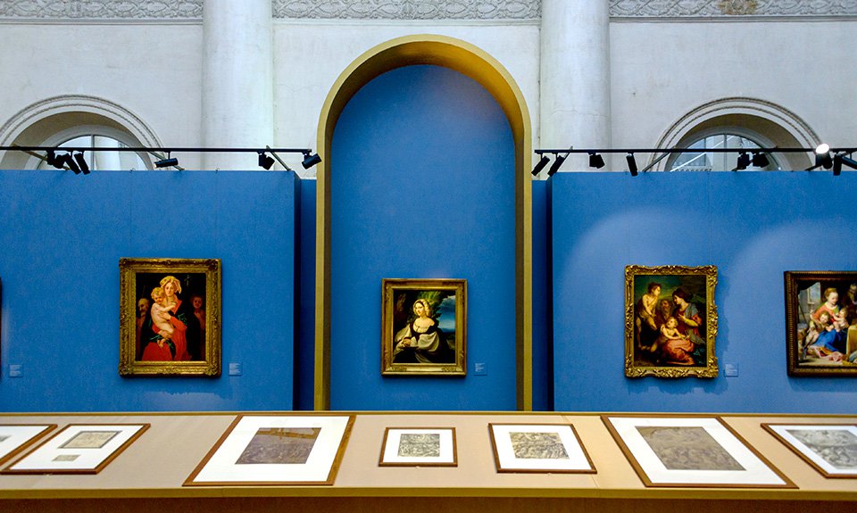 Вид экспозиции «Линия Рафаэля. 1520–2020» в Государственном Эрмитаже. Фото: Государственный Эрмитаж