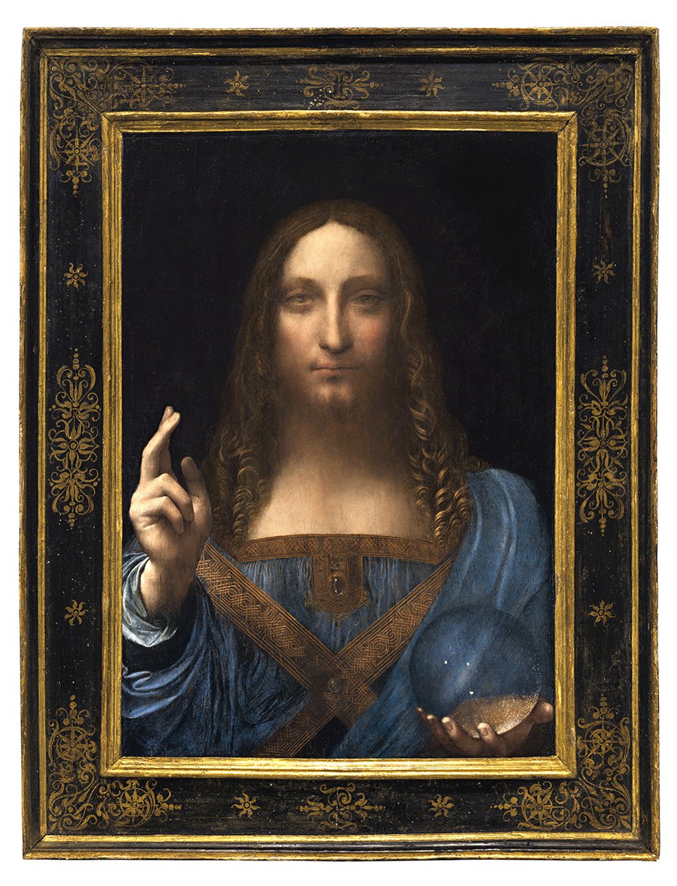 Картина «Спаситель мира» Леонардо да Винчи продана на торгах послевоенного и современного искусства Christie’s в Нью-Йорке 15 ноября 2017 г. за $450,3 млн. Фото: Christie'