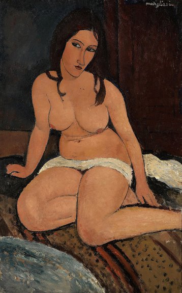 Амедео Модильяни. «Сидящая обнаженная». 1917. Фото: Royal Museum of Fine Arts Antwerp/ Hugo Maerte