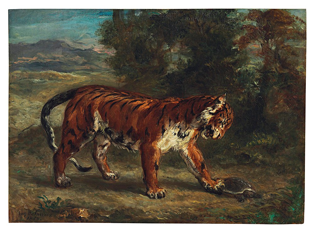 Эжен Делакруа. «Тигр, играющий с черепахой». 1862. Фото: Christie'