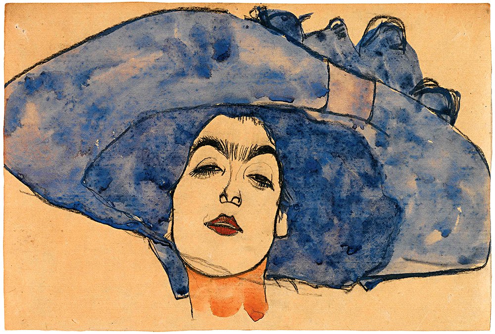 Эгон Шиле. «Эва Фройнд в голубой шляпе». 1910. Фото: Art Basel