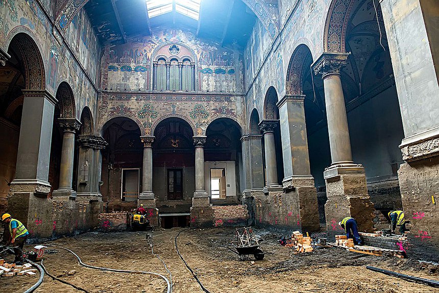 Подготовка к реставрации Романского зала. Фото: Szépművészeti Múzeum